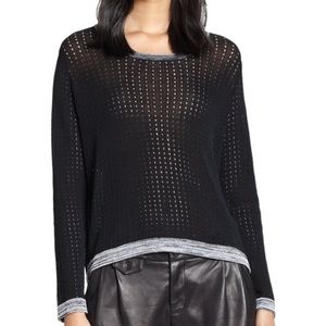 Rag & Bone Perforated Split back Sweater